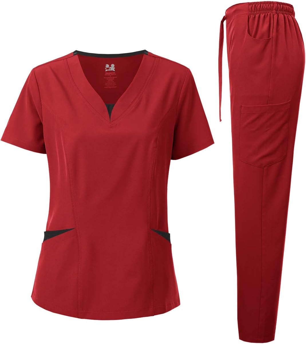 Dagacci Scrubs for Women Set with 4-Way Stretch Comfort