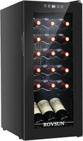 ROVSUN 18 Bottle Wine Fridge - Freestanding Compressor Cooler
