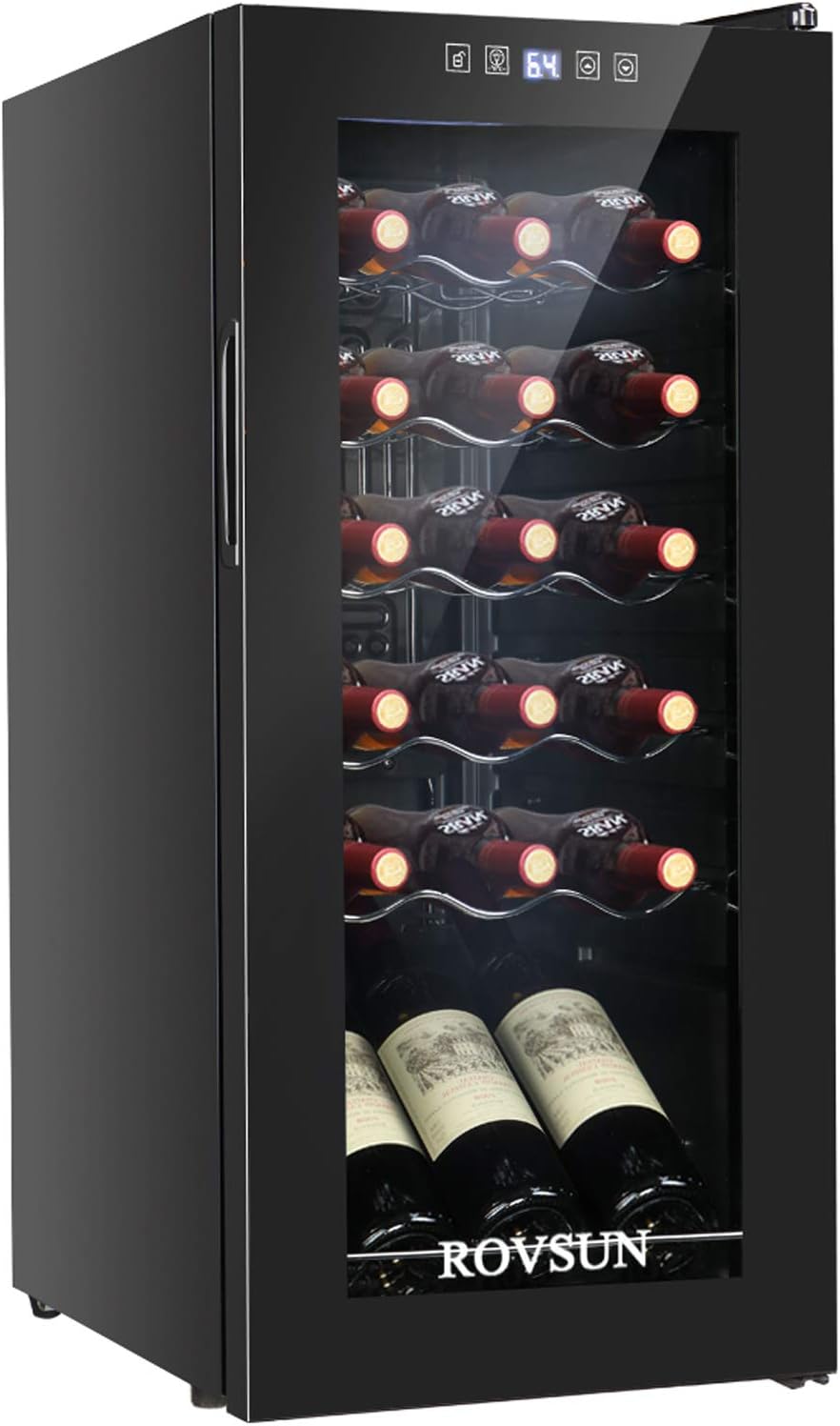 ROVSUN 18 Bottle Wine Fridge with Digital Temperature Control
