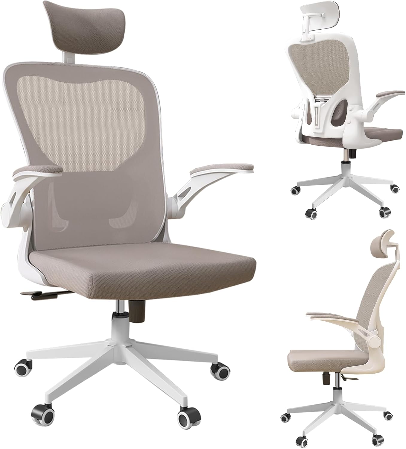 ZYFFHYLAI Ergo Office Chair, Lumbar Support, Tilt Lock