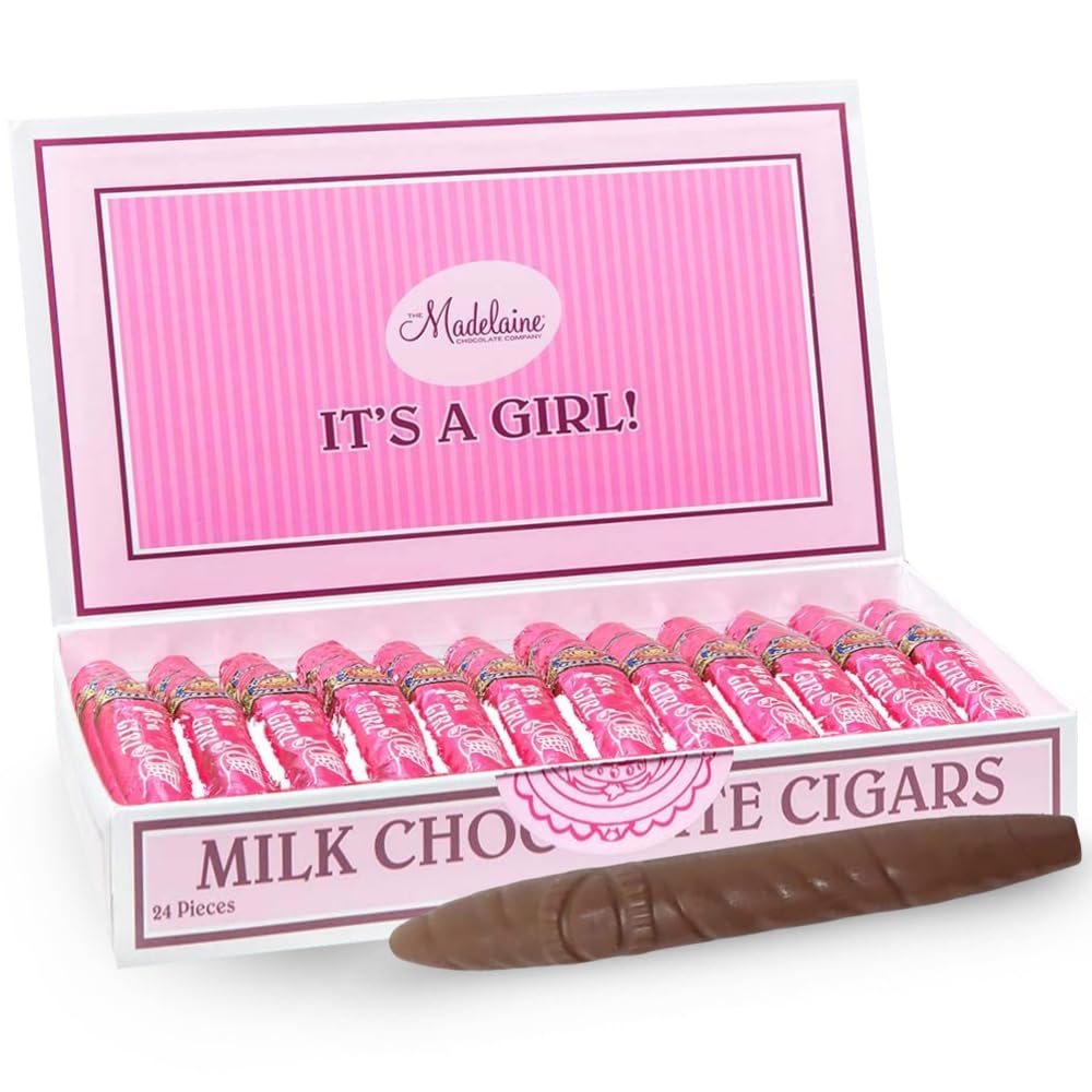 Elegant Baby Shower Favors with Premium Milk Chocolate Cigs 24 Count