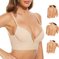 Low Back Bra for Women Seamless Deep-V Plunge - Multiway Fit