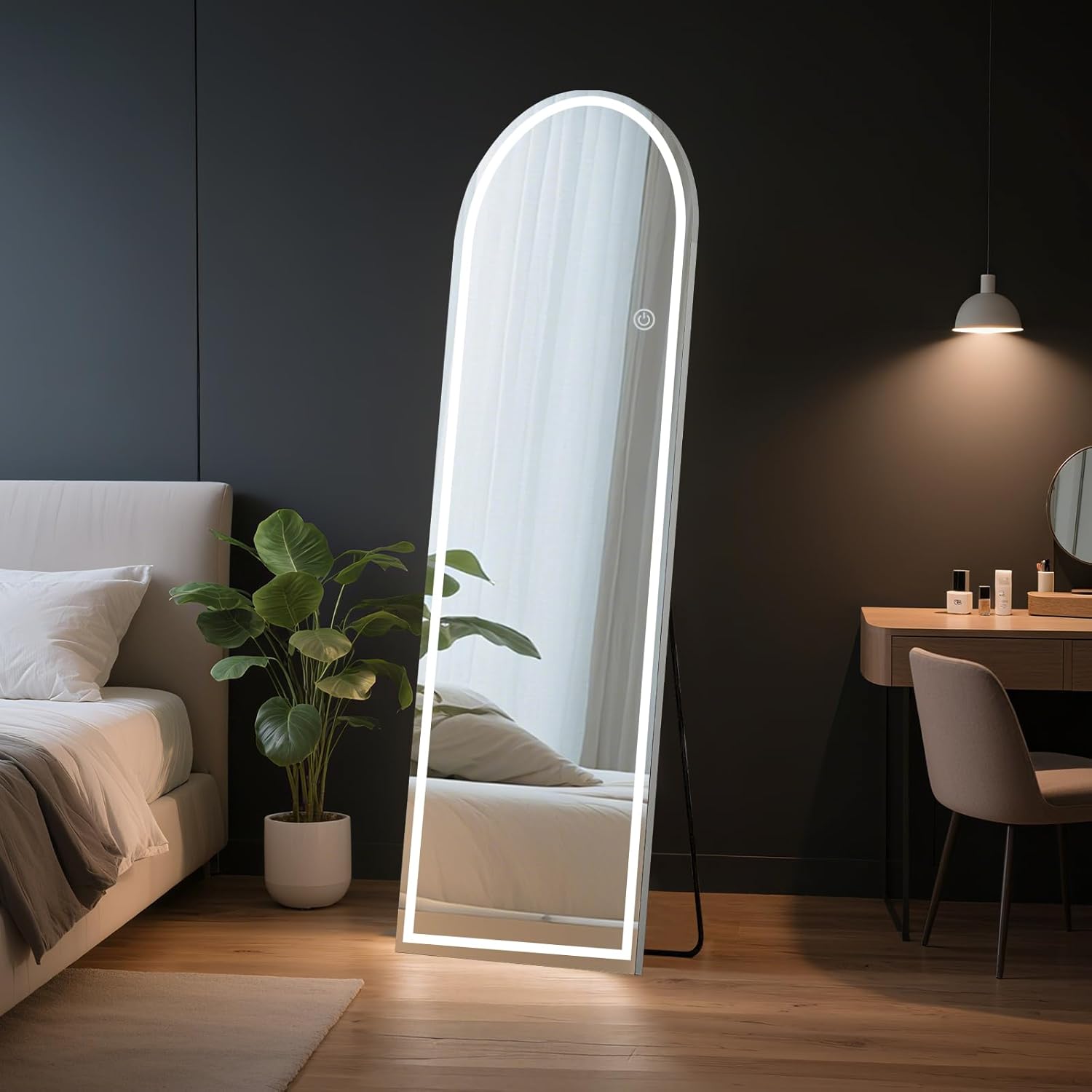 OLIXIS 16in60in Arched Full Length Mirror with LED Light