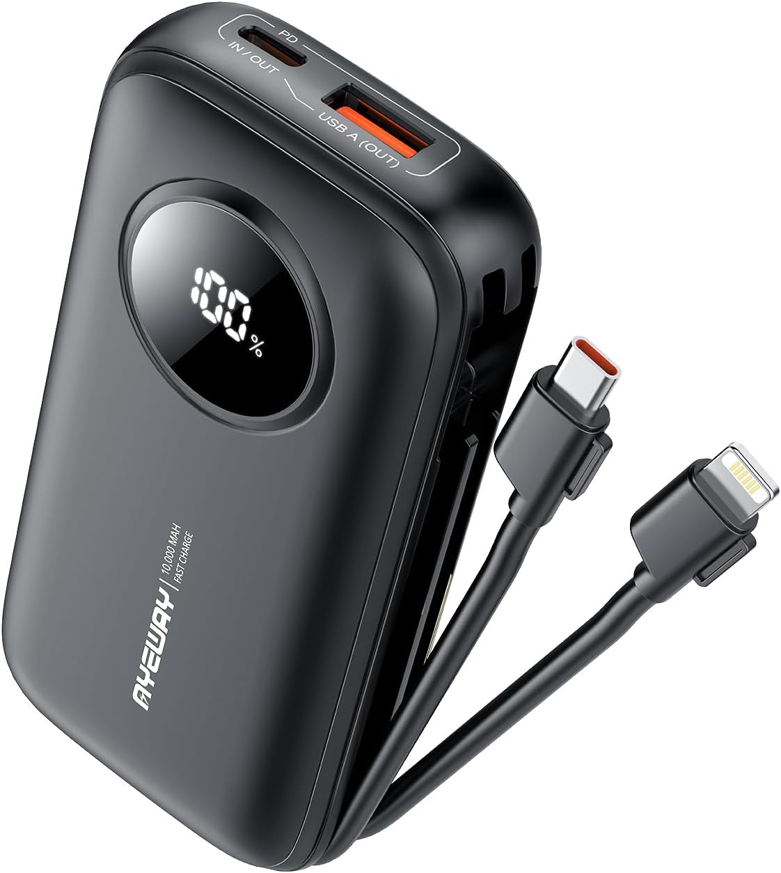 AYEWAY 10,000mAh Mini Portable Charger for Fast Charging