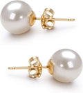 Japanese Freshwater Cultured Pearl Earrings Stud 6mm White - Timeless