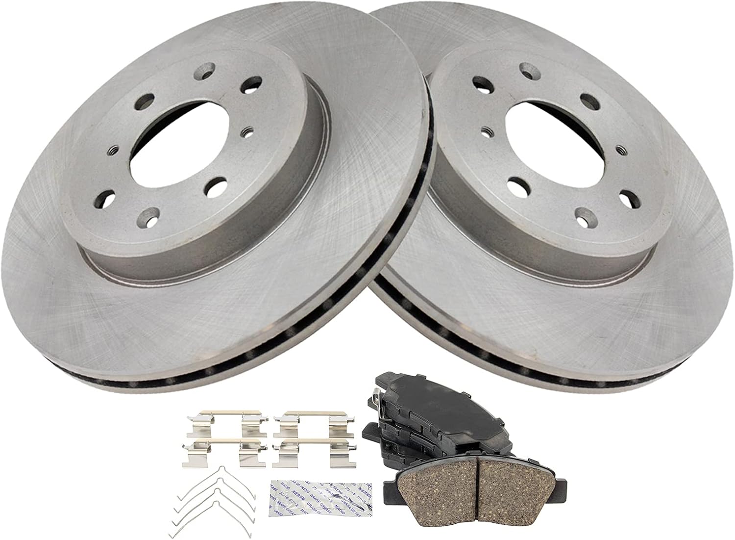 TRQ Front Brake Pad & Rotor Kit for Honda Fit 2015-2020