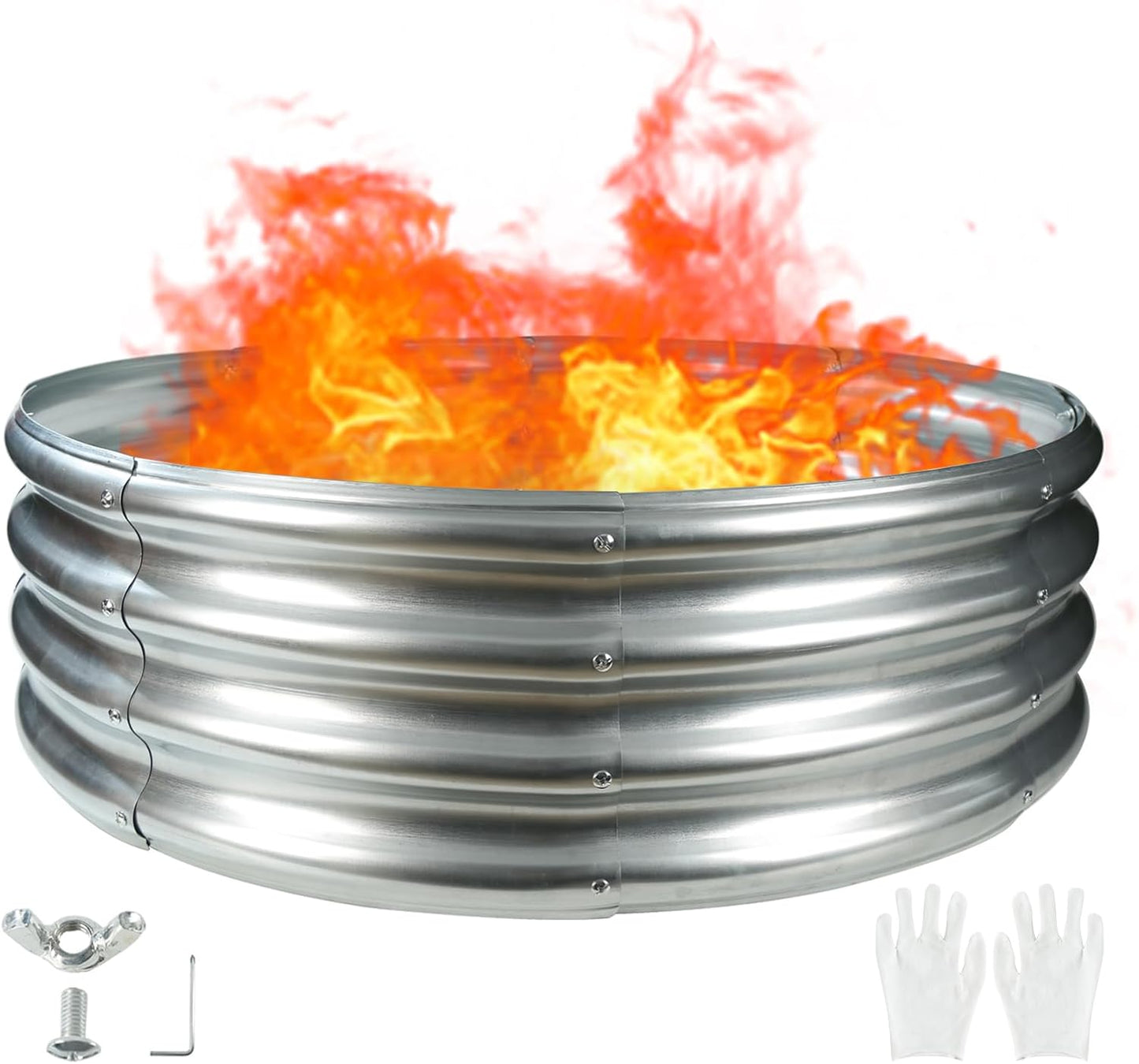 3FT Diameter Camp Fire Ring Pit for Backyard and Camping Fun
