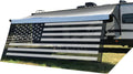 RV Awning Sun Shade Screen 8 ft x 16 ft 3 in - USA Flag Mesh