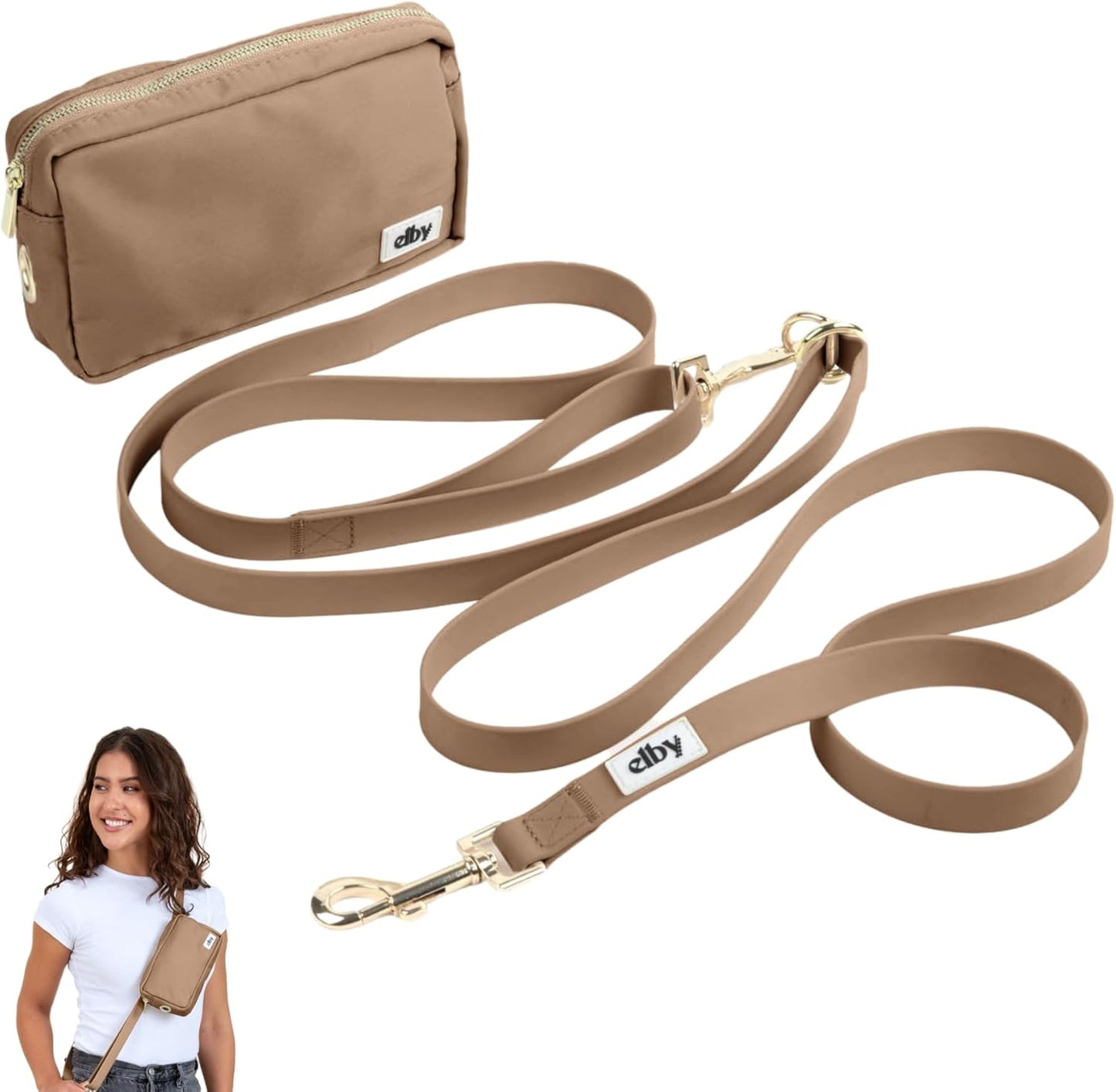 Hands Free Dog Leash with Treat Pouch for Easy Dog Walking