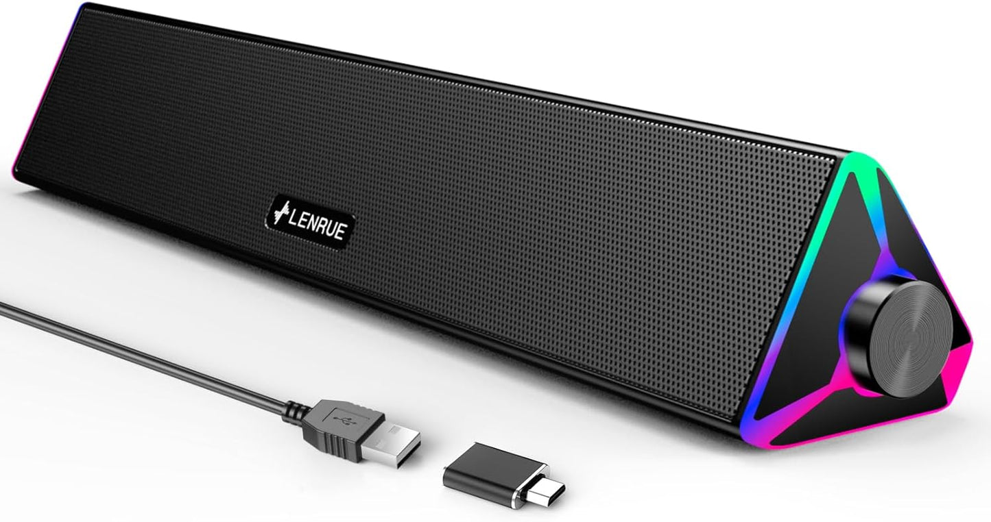 LENRUE USB-powered Stereo Gaming Speakers
