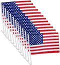 US American Car Flag Window Clip 17in x 12in - Pack Options for Events