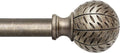 Silver Curtain Rods for Windows 66 to 120 in - Heavy Duty Retro Silver
