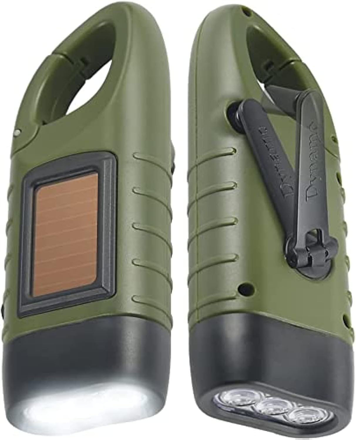 Hand Crank Solar Flashlight Duo - Be Prepared Anywhere!