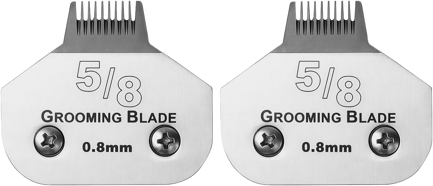 2 Pcs Size 5/8toe Detachable Dog Grooming Blades for Clippers