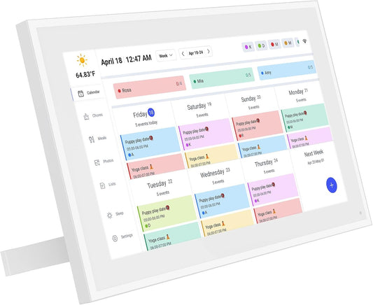Digital Calendar with 10.1in Touch Screen for Family Schedules