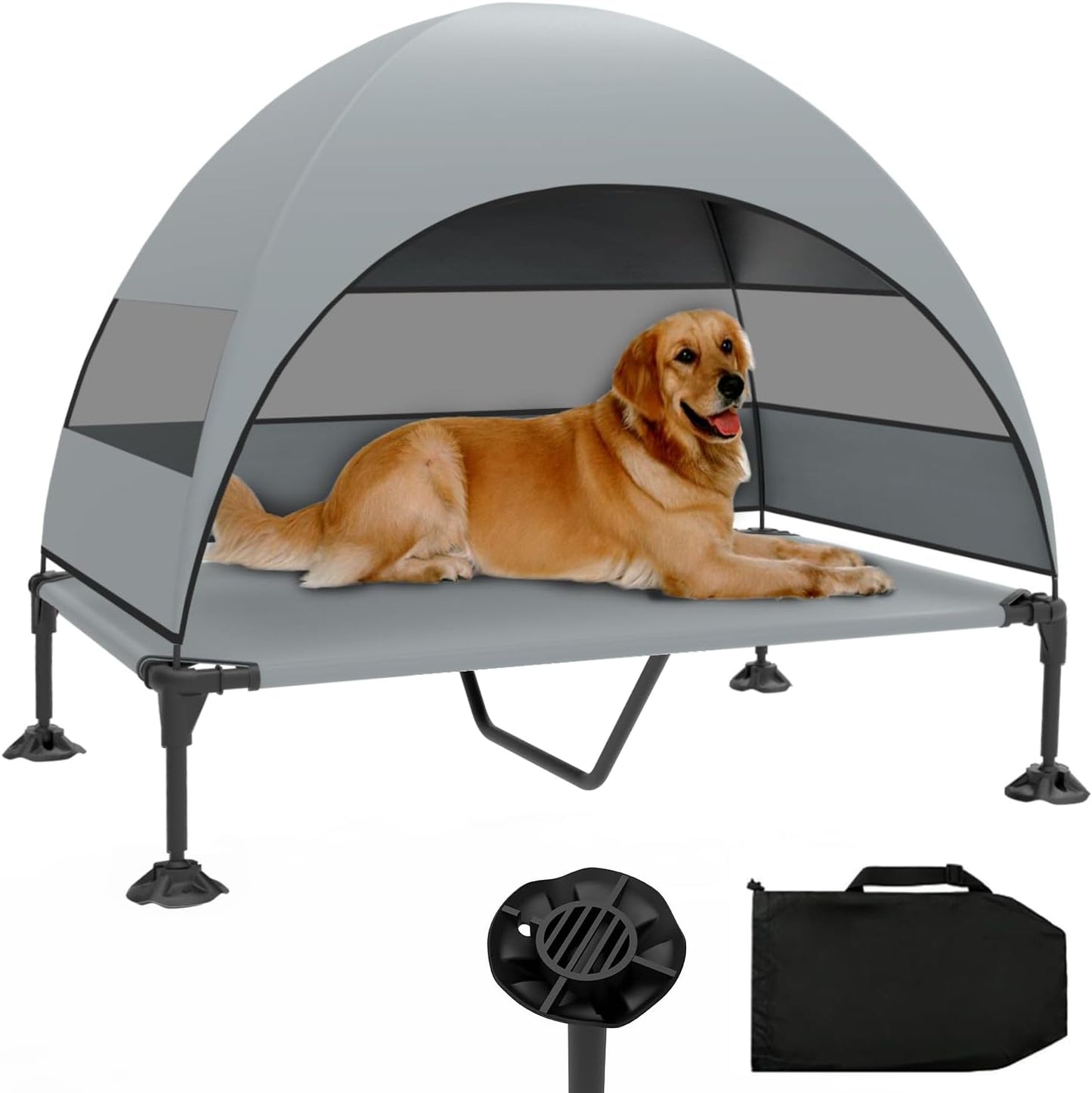 Sturdy Outdoor Dog Bed with Canopy