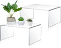 13 in Large Acrylic Risers Display Stands - Clear 2 Pack