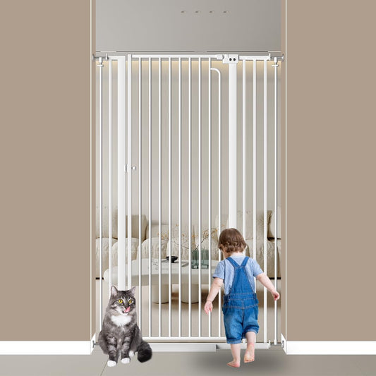57 Inch Extra Tall Cat Gate for Doorways and Stairs Safety
