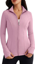 Trendy Queen Womens Lightweight Zip Up Jacket (Style 1D9T)