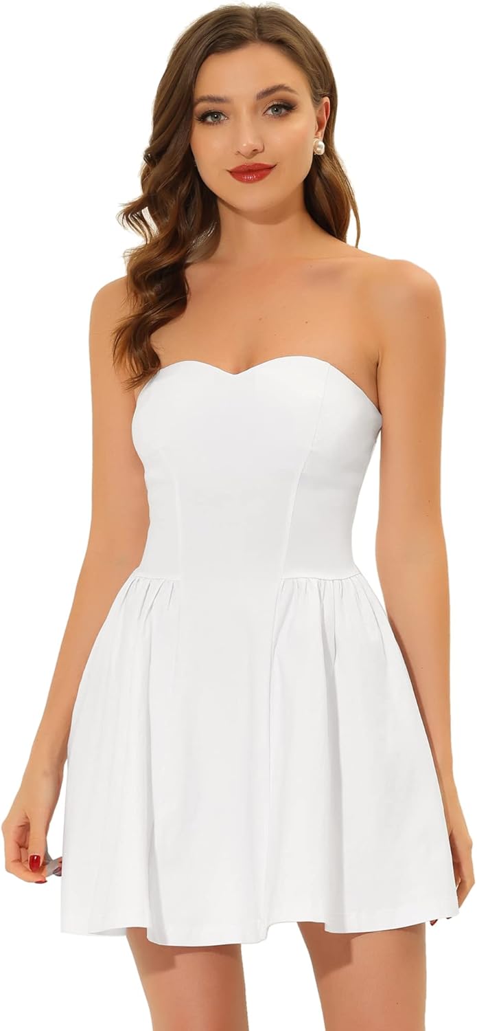 Allegra K Women's Sexy Strapless Party Dress for Any Occasion