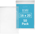 16 in x 20 in Ultra Heavy-Duty Zip Bags - 8 Mil Extra Thick