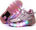 Nsasy Kids Roller Shoes Boy Girl Sneakers with Wheels - Fun LED Skate