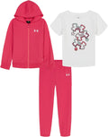 Baby Girls Terrazzo Leopard Heart Short Set - Soft Microfleece Fit