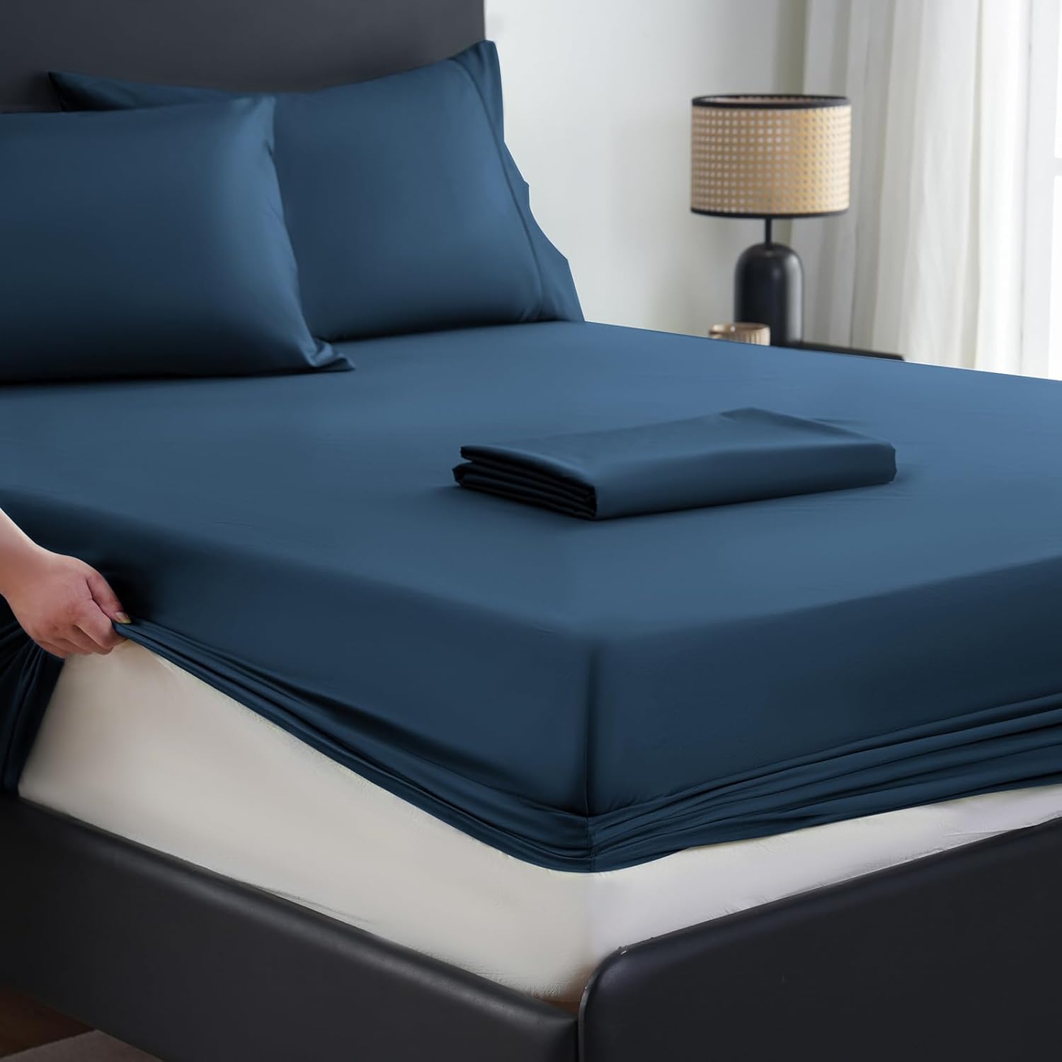 MEISHANG Extra Deep Pocket Queen Sheets - 1000 Thread Count Comfort