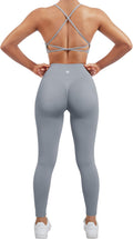 Women Seamless Workout Sets Strappy Sports Bra & High Waist