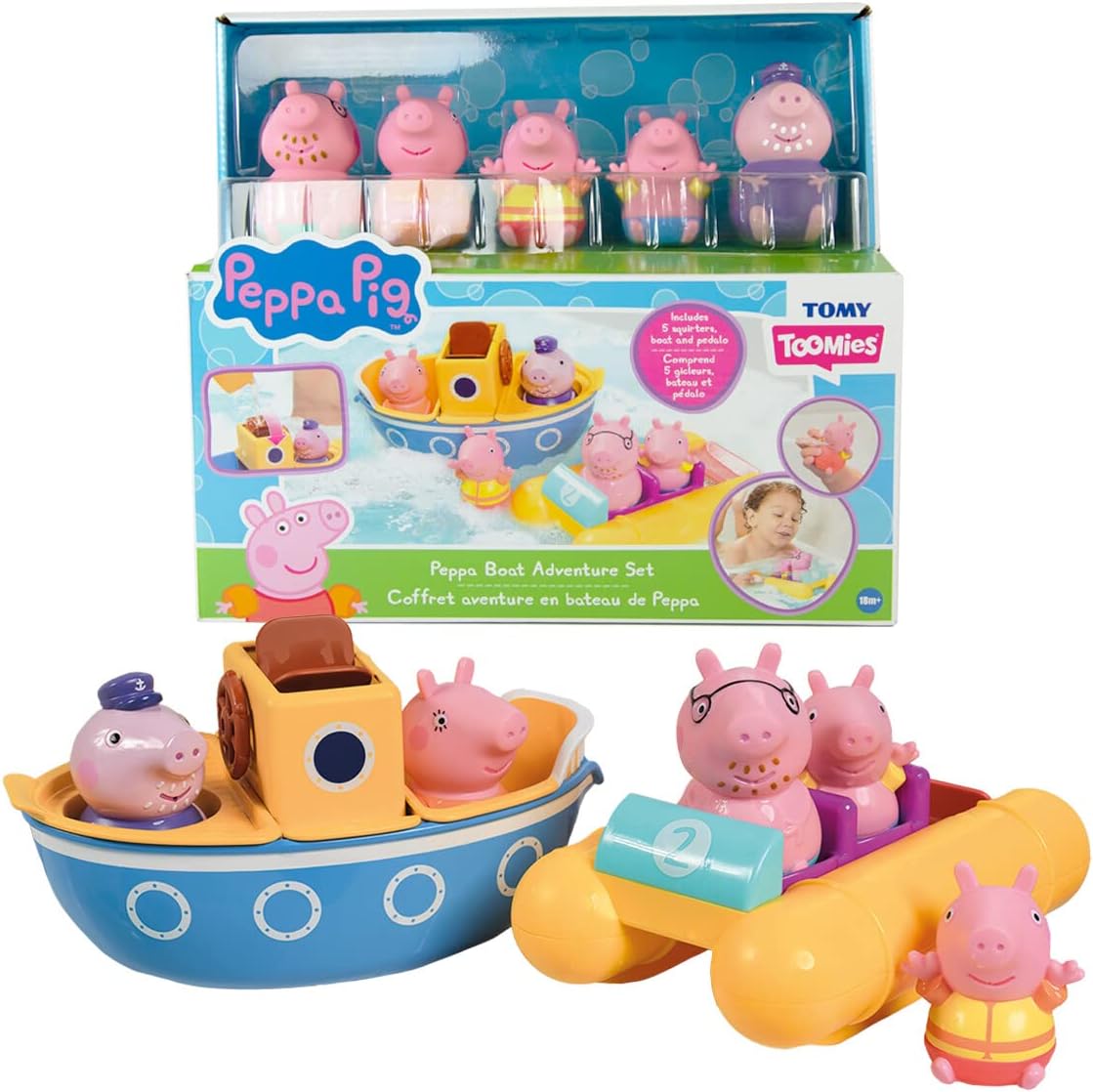 Peppa Pig Boat Adventure Set - 5 Figures, 2 Boats!