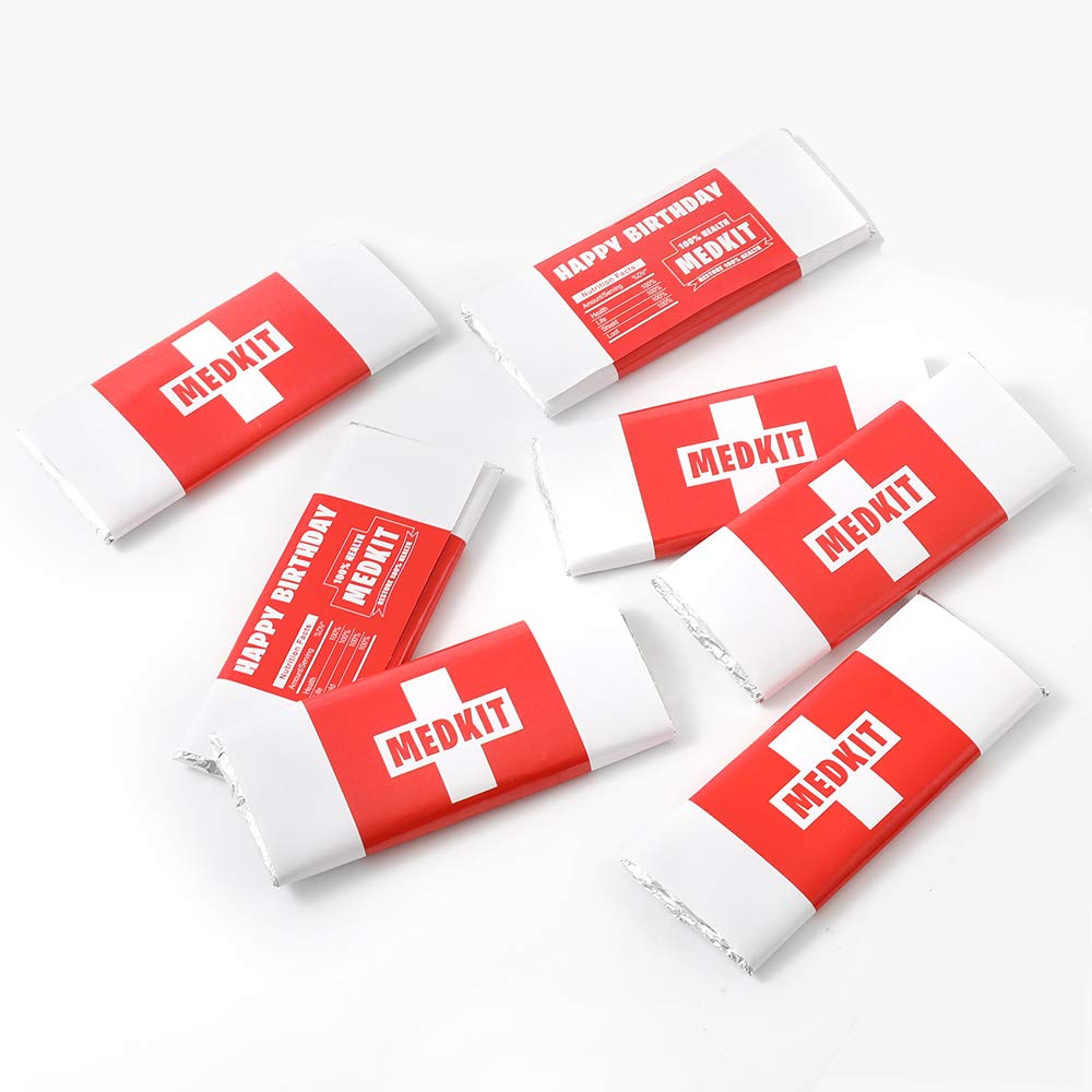 Game Party Chocolate Bar Medkit Labels - Instant Decoration Fun!