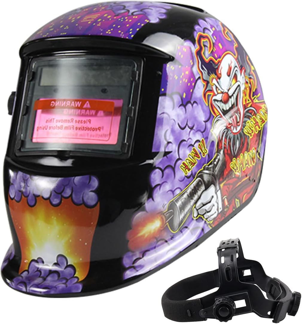 Auto Darkening Welding Helmet - Adjustable Shade 4/9-13, Solar Powered (Joker)