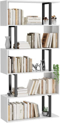 Gadroad S Shaped 5 Tier Bookcase - Space-Saving Modern Shelf