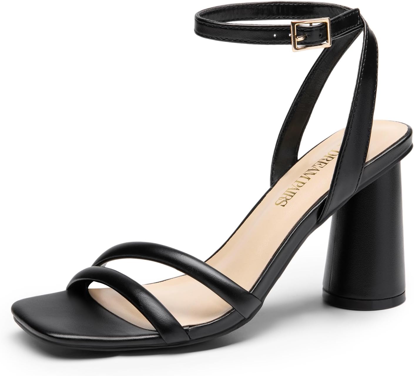 DREAM PAIRS Women's Strappy Round Heels for Elegant Occasions