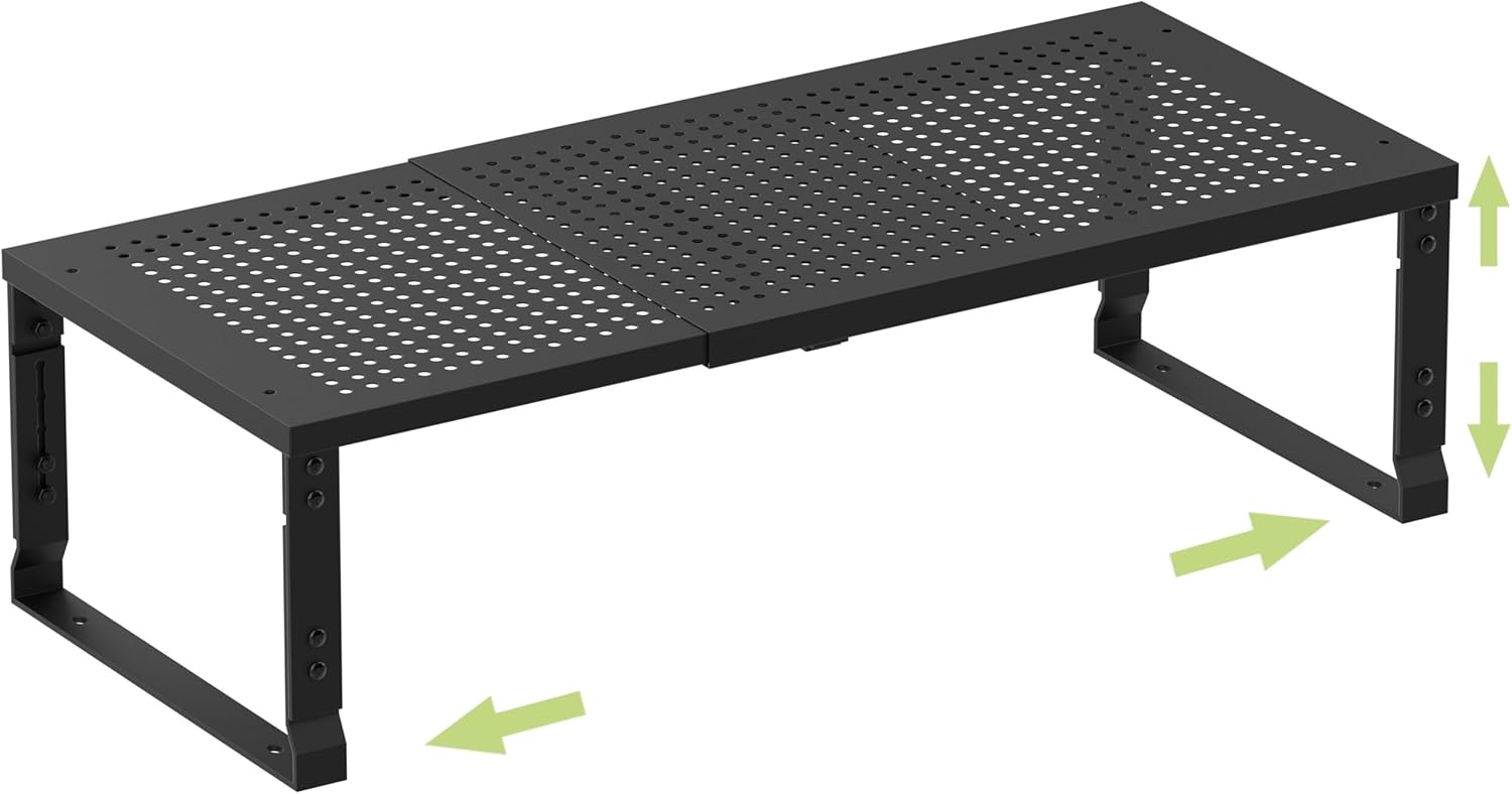 Heavy-Duty Adjustable Metal Shelf Organizer for Kitchen & More
