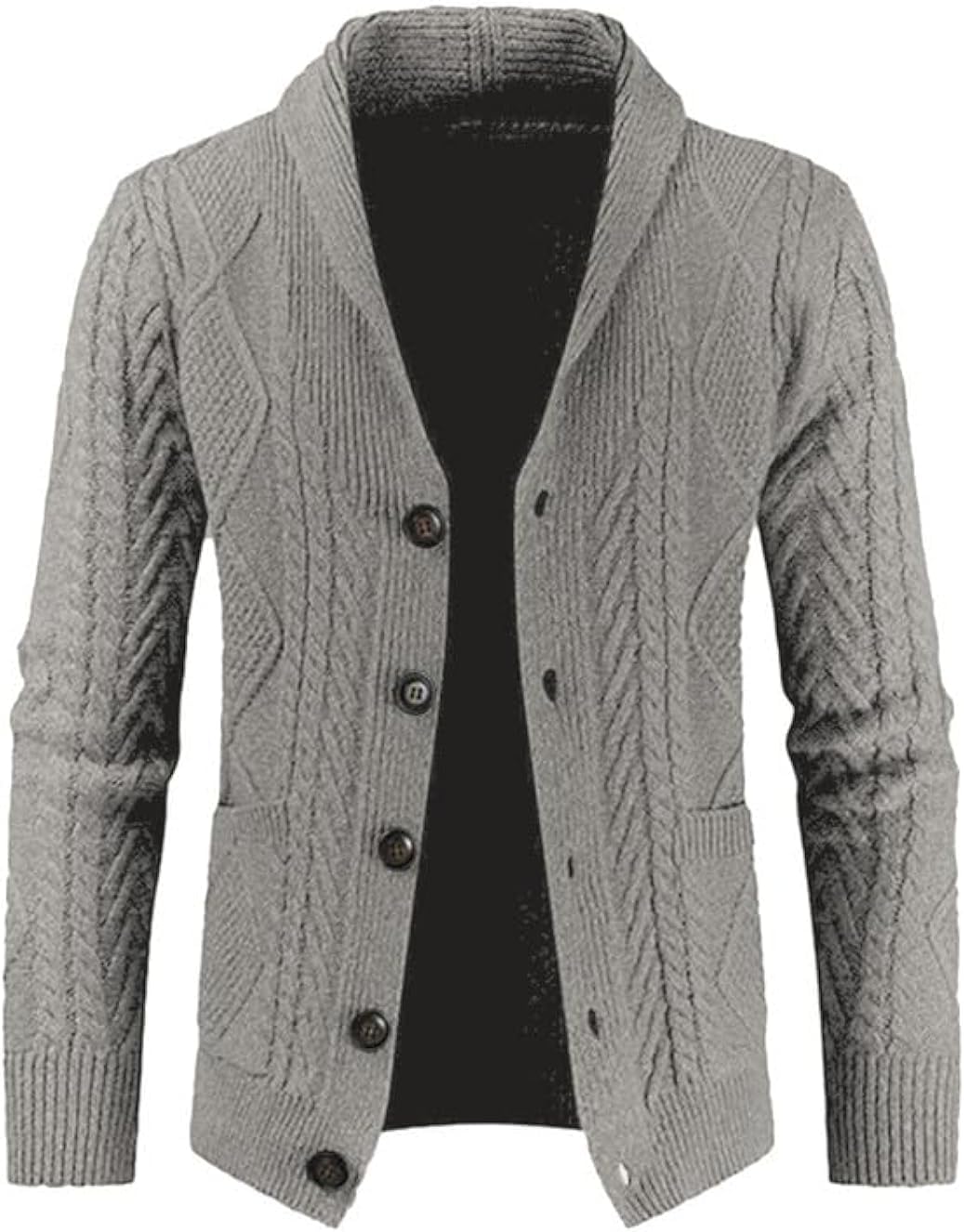 Mens Casual Shawl Collar Cardigan Sweater for Stylish Comfort