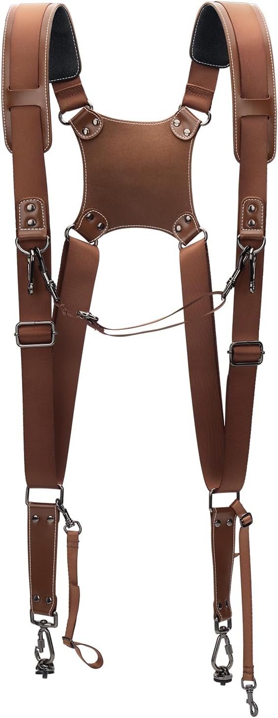 Cwatcun Camera Strap for Dual Camera Harness - Comfortable & Secure