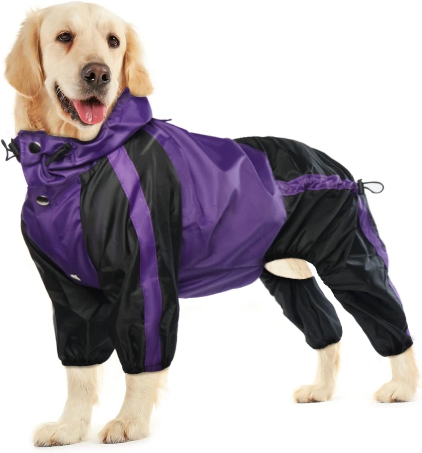 Waterproof Dog Raincoat for Large Dogs - Lightweight Rain Jacket