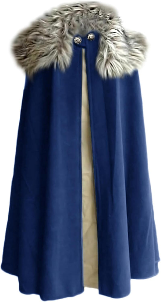 Mens Medieval Viking Cloak Cape for Cosplay and Renaissance Events