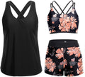 Tankini Swimsuit 3 Piece Set for Women - Tummy Control Tankini Sets