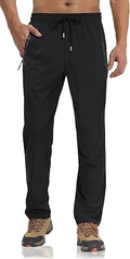 TACVASEN Men's Lightweight Hiking Pants Quick Dry Jogger - Zipper