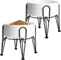 Elevated Dog Bowls Set with Anti-Slip Metal Stand for Pets