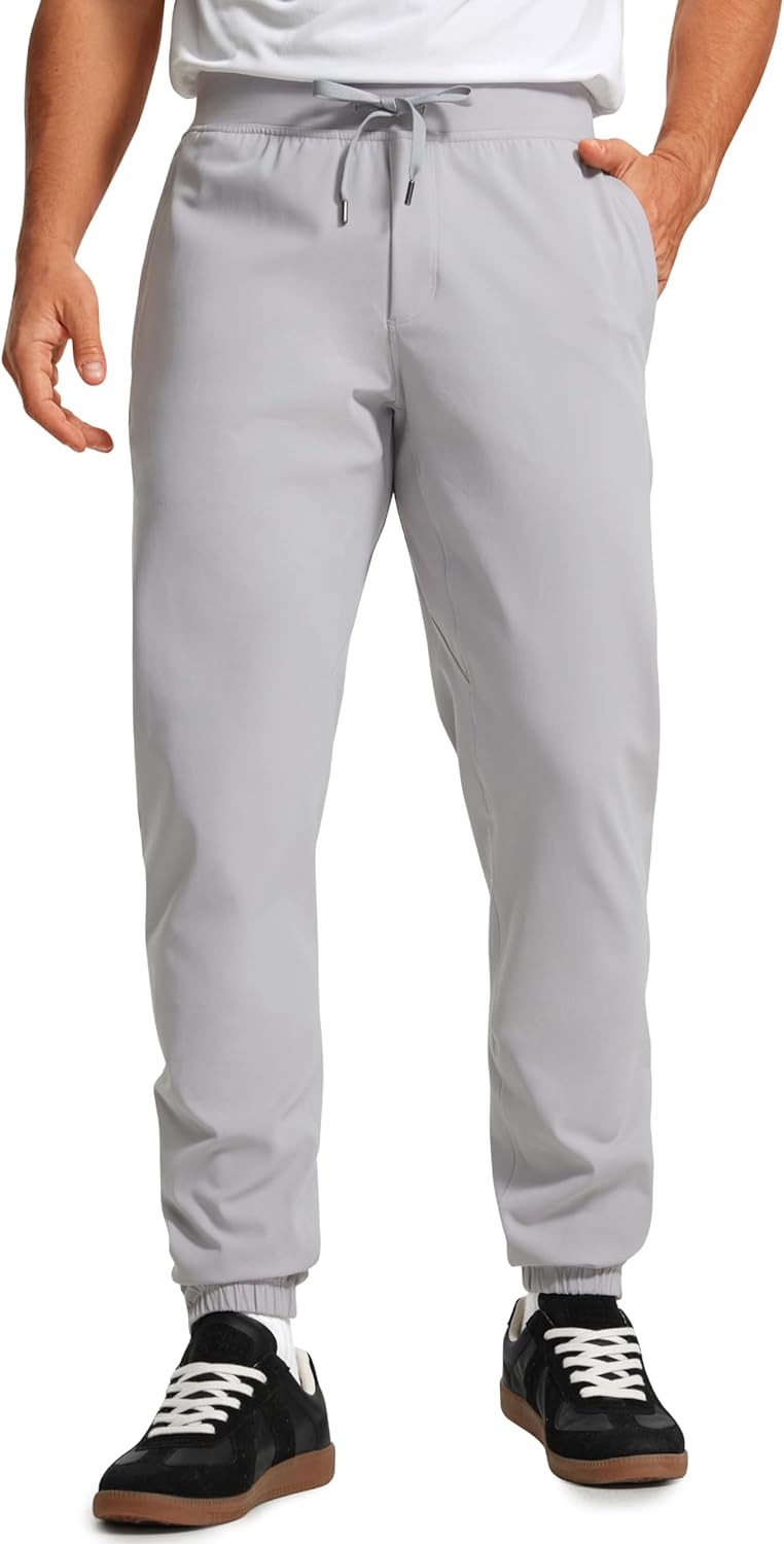 CRZ YOGA Mens 4-Way Stretch Golf Joggers for Active Lifestyle