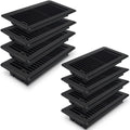 Black Vent Cover 4x10 Heavy Duty Steel - Adjustable Airflow