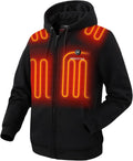 Venustas Unisex Heated Hoodie with Battery - Five-Zone Warmth