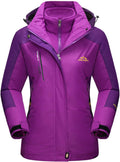 MAGCOMSEN Women's 3-in-1 Winter Coat - Versatile Waterproof Parka This