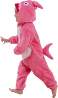 LOLANTA Dinosaur Shark Costume Flannel Jumpsuits for Kids