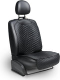 Black Leather Under-Seat Protector for Child Car Seats - Waterproof