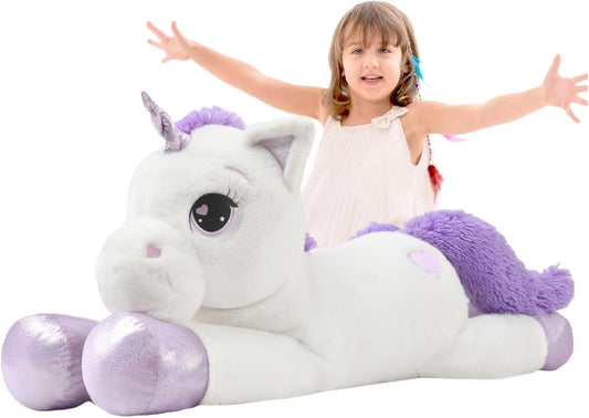 43 Inch Giant Unicorn Stuffed Animal Plush Toy for All Ages