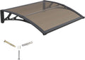 Awning for Door Entrance 32x48 in - Durable Polycarbonate Canopy